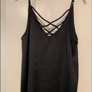 Satin cross cross Camisole